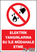elektrik uyarı levhası AL-022