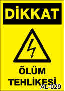 elektrik uyarı levhası AL-029