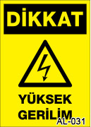 elektrik uyarı levhası AL-031