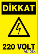 elektrik uyarı levhası AL-034